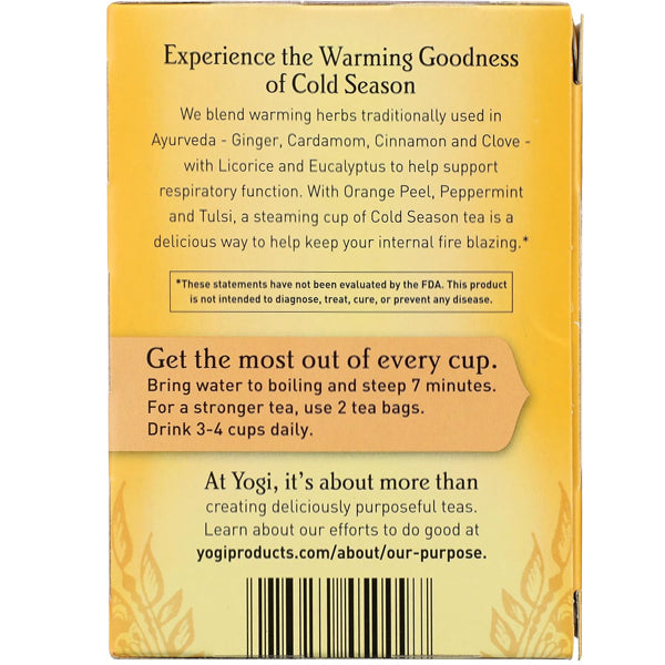 Yogi Cold Season Caffeine Free Tea Bags