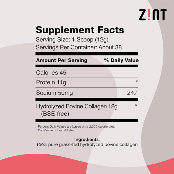 Zint Pure Grass-Fed Collagen Peptides 16oz