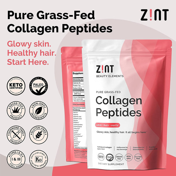 Zint Pure Grass-Fed Collagen Peptides 32oz