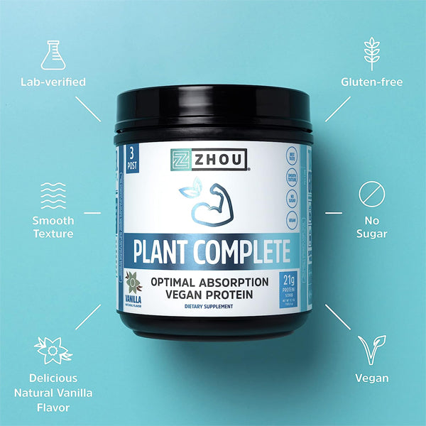 Zhou Plant Complete Vegan Protein 16 Servings