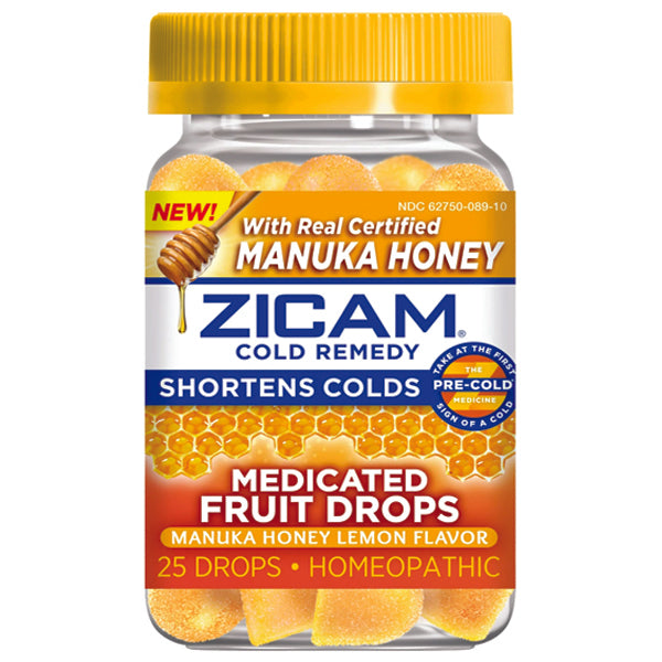 Zicam Cold Remedy Manuka Honey Lemon Fruit Drops