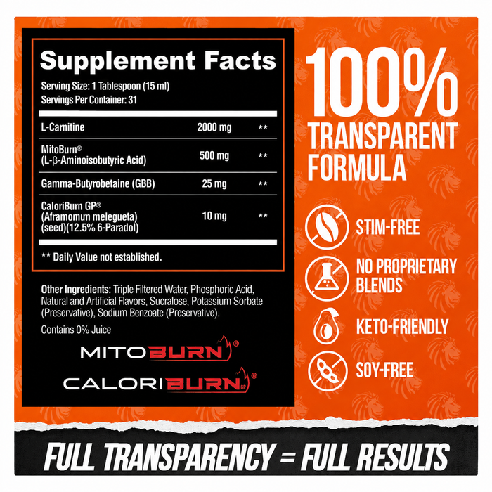 Alpha Lion Burn2O Non-Stim Thermogenic & Performance Aid 31 Servings