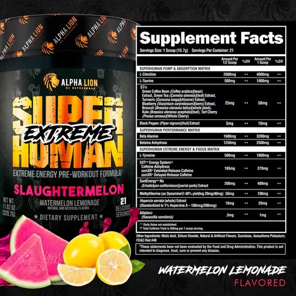 Alpha Lion Superhuman Extreme Pre-Workout 42/21 Servings