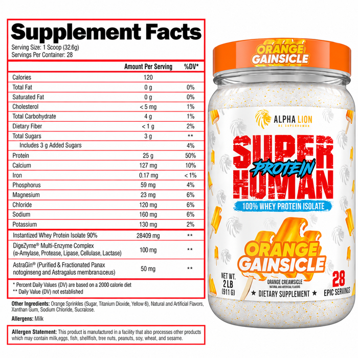 Alpha Lion Superhuman Isolate Protein 28 Servings