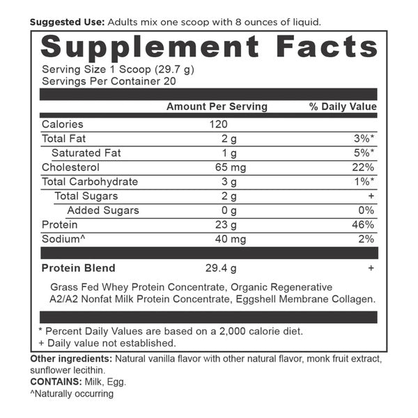 Ancient Nutrition Grass-Fed Whey Protein 20 Servings