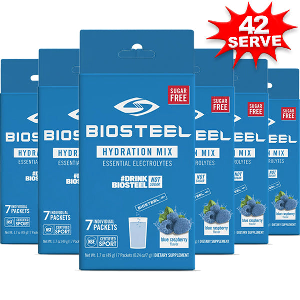 6 x 7pk Biosteel Hydration Electrolytes & BCAA Mix Stickpacks