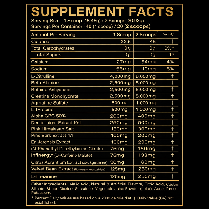 Blackmarket Labs MAN Sports Collab Pre-workout 40/20 Servings