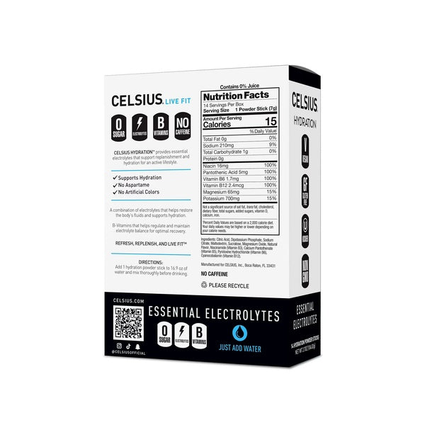 Celsius Hydration Essential Electrolytes Stickpack 14pk