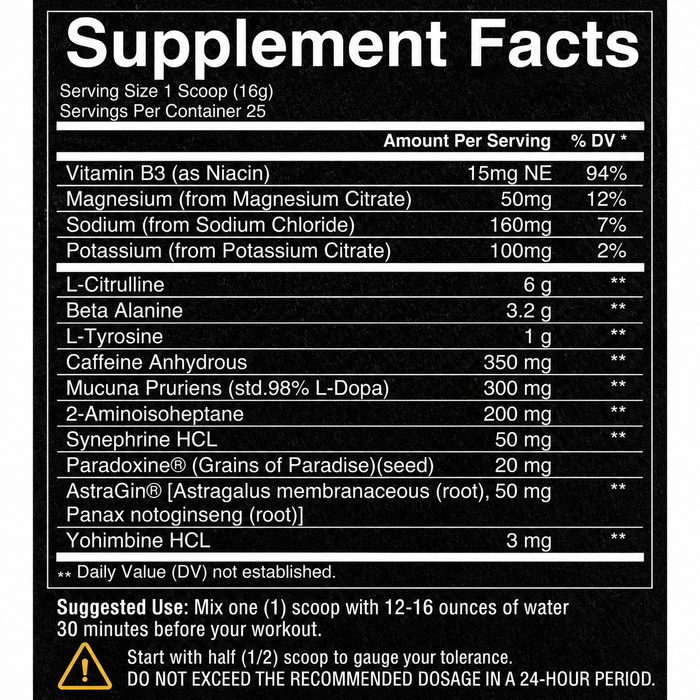Condemned Labz Convict Pre Workout 25 Servings