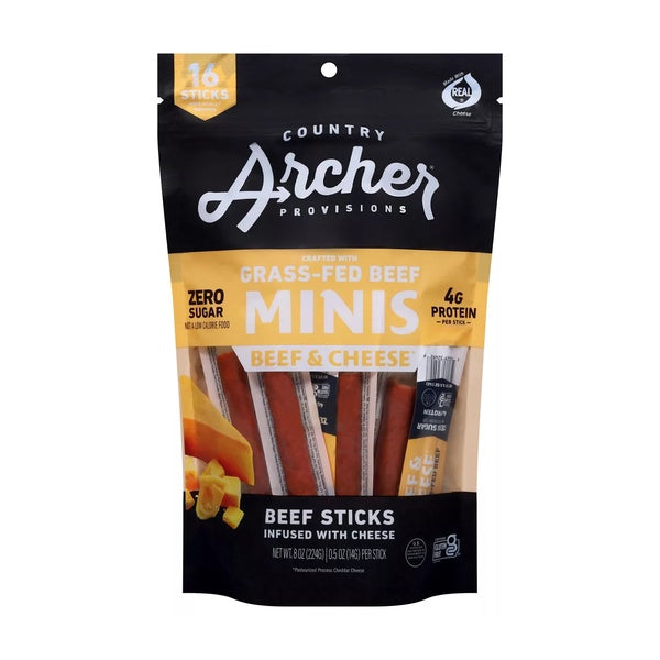 Country Archer Grass-Fed Mini Beef Sticks 16pk