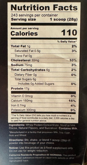 Eclipse Juice Bar Grass Fed Whey Protein Blend 15lbs