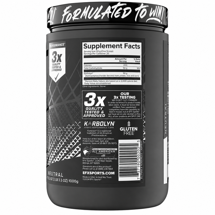 EFX Sports Pure Fuel Karbolyn 2.2lbs