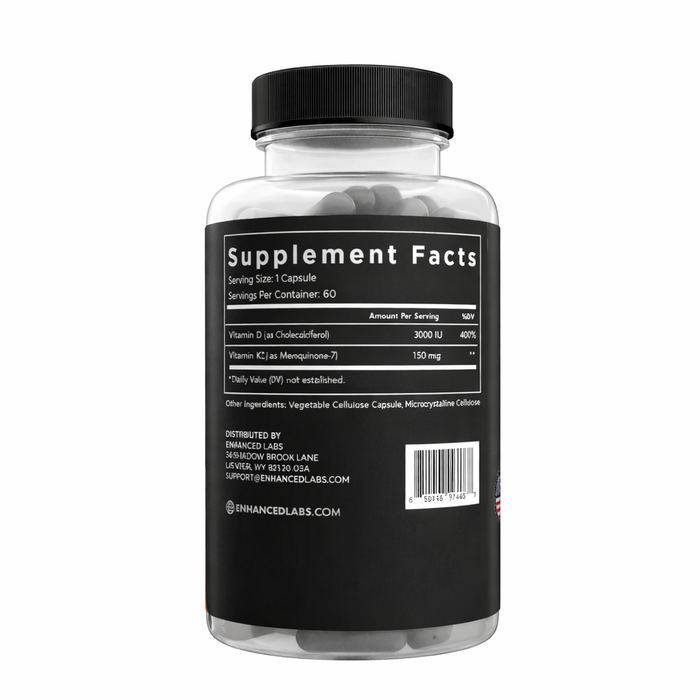 Enhanced Labs D3/K2 Vitamin 60 Capsules