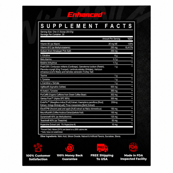 Enhanced Labs Maximus Stim Pre Workout 20 Servings