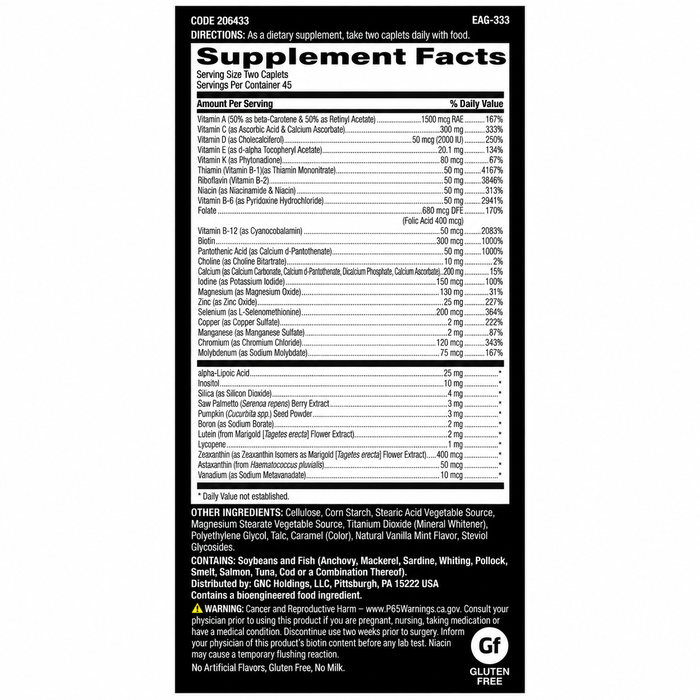 GNC Mega Men Multivitamin 90 Caplets