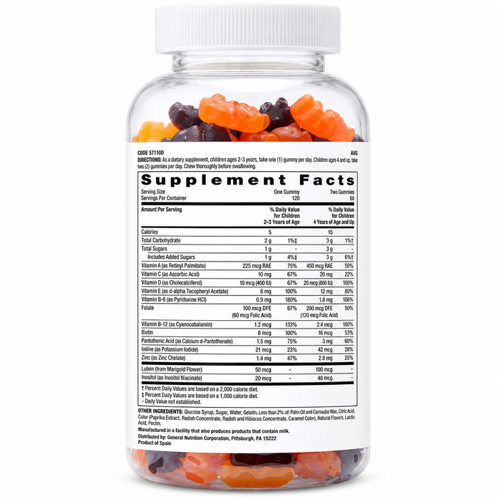 GNC Milestones Kids Multivitamin 120 Gummies