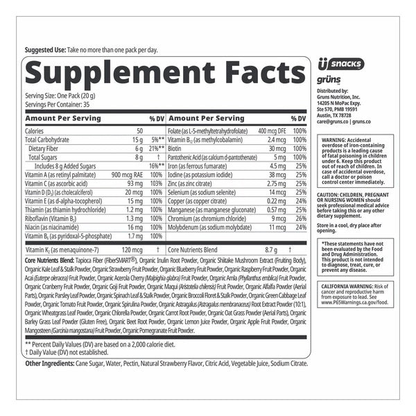 Gruns Superfood Gummies 35pk