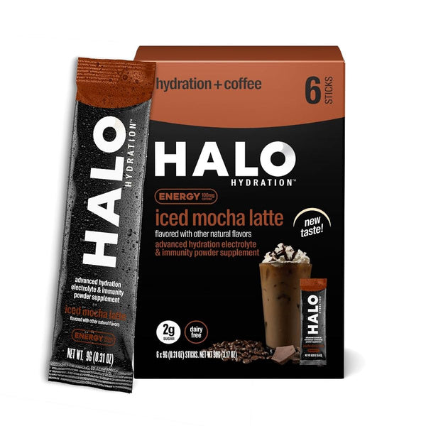 Halo Hydration Energy Electrolyte Drink Mix Singles 6pk