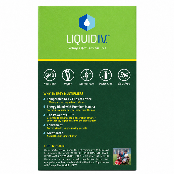 Liquid I.V. Energy Multiplier Drink Mix Stick Packs 10pk