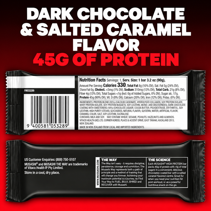 Musashi High Protein 90g Bars 12pk