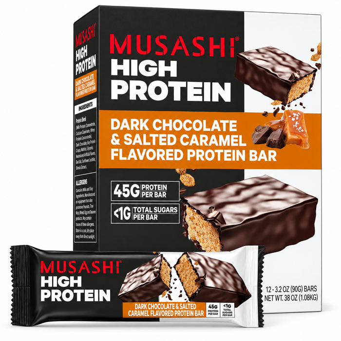 Musashi High Protein 90g Bars 12pk