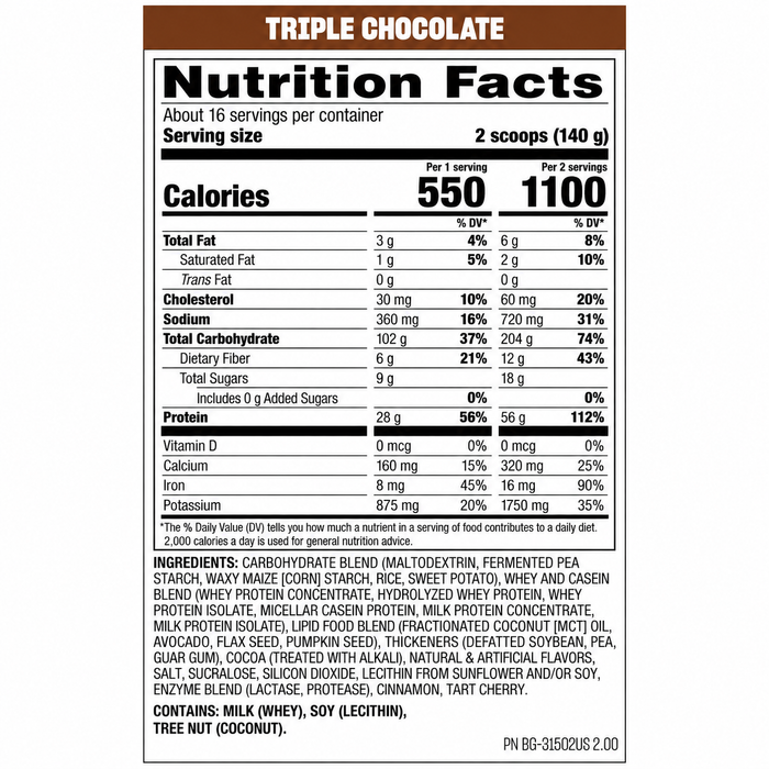Mutant Original Muscle Mass Weight Gainer 5lbs
