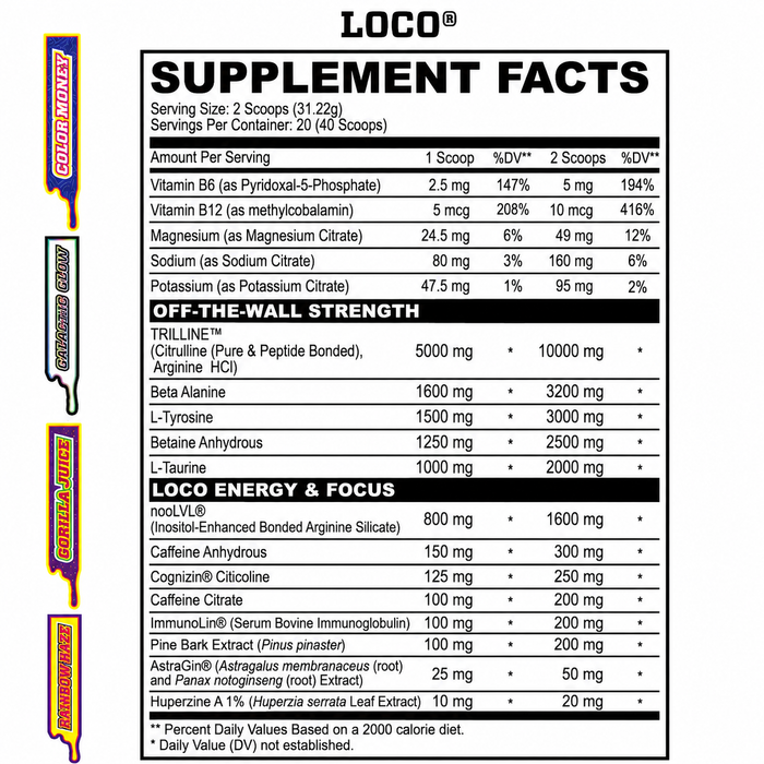 MyoBlox Loco Pre-Workout 40/20 Servings
