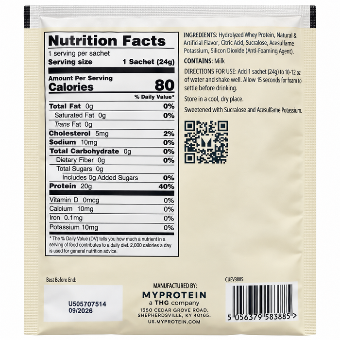 MyProtein Clear Whey Isolate Singles 30pk