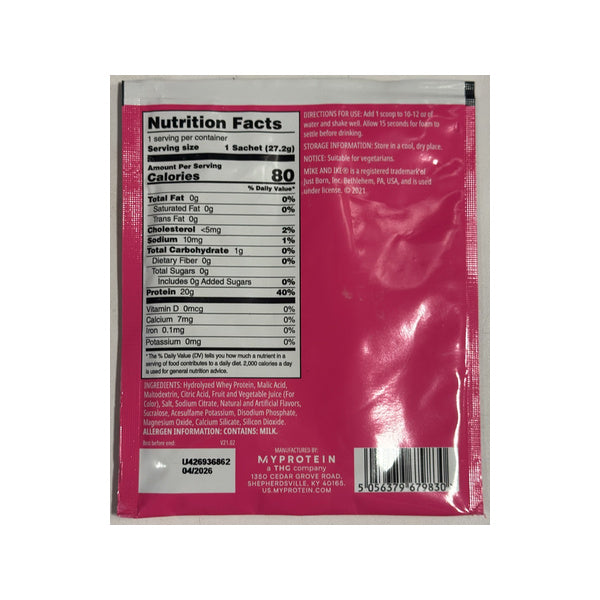 MyProtein Clear Whey Isolate Singles 30 Pack