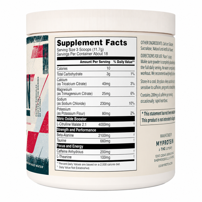MyProtein Fast Melt Origin Pre-Workout 18 Servings