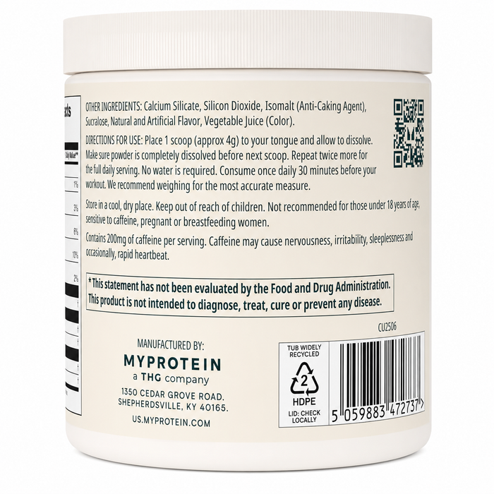 MyProtein Fast Melt Origin Pre-Workout 18 Servings