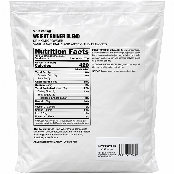 MyProtein Weight Gainer Blend 5.5lbs