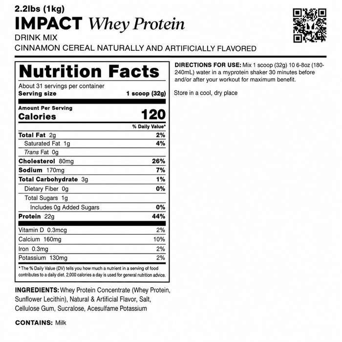 MyProtein Impact Whey Protein 2.2lbs