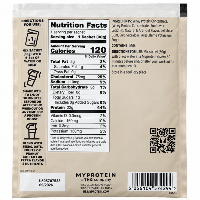 MyProtein Impact Whey Protein Singles 30pk
