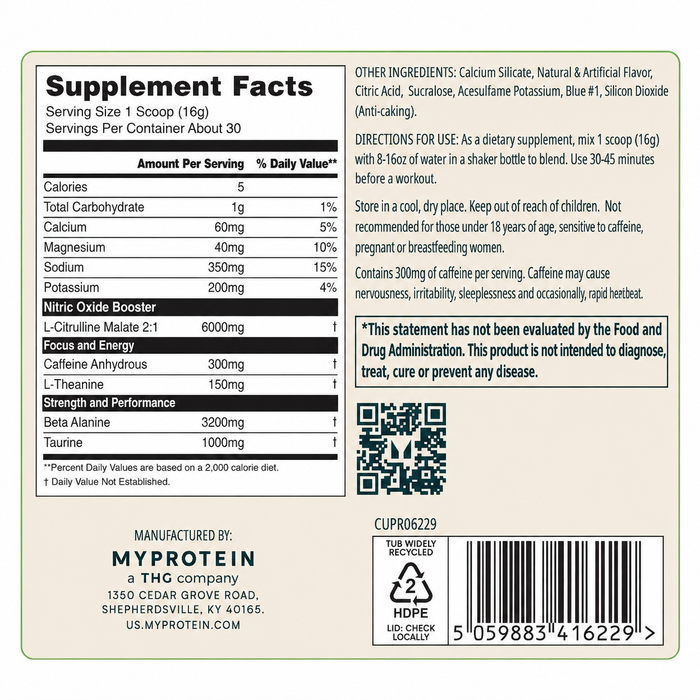 MyProtein Origin Pre-Workout 30 Servings