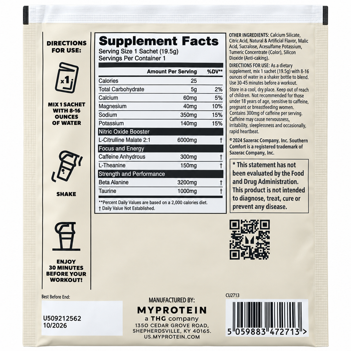 MyProtein Origin Pre-Workout Singles 30pk