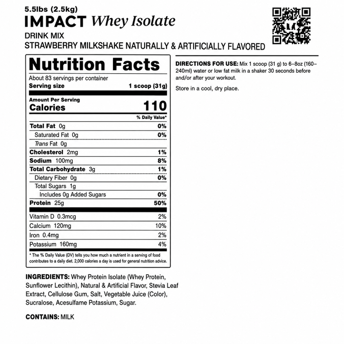 MyProtein Impact Whey ISOLATE 5.5lbs