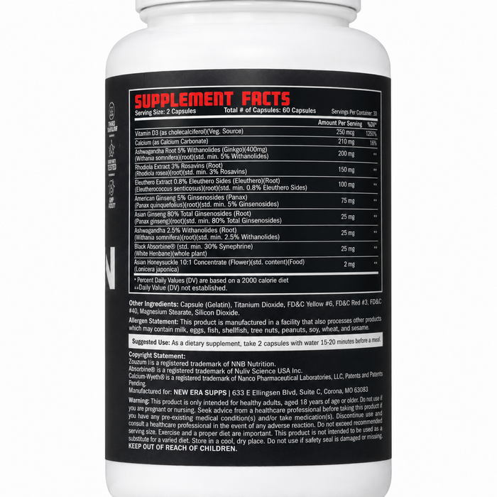 New Era Supps Burn Thermogenic 60 Capsules