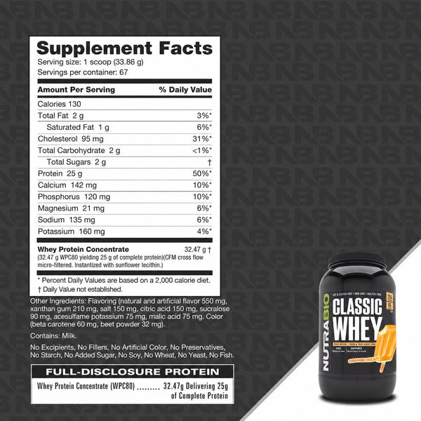NutraBio Classic Whey 5lbs