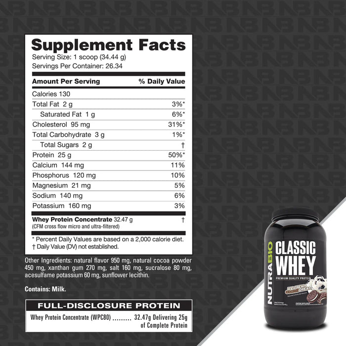 NutraBio Classic Whey 2lbs