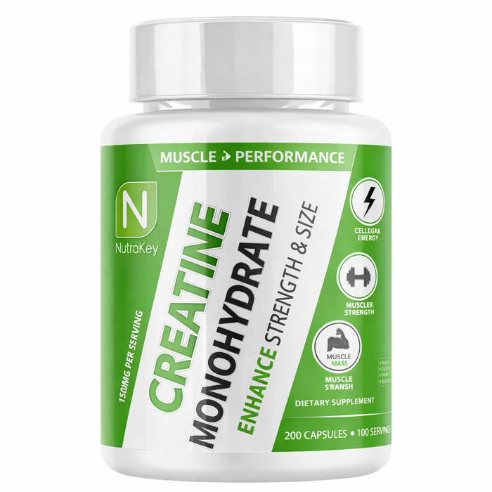Nutrakey Creatine Monohydrate 200 Capsules