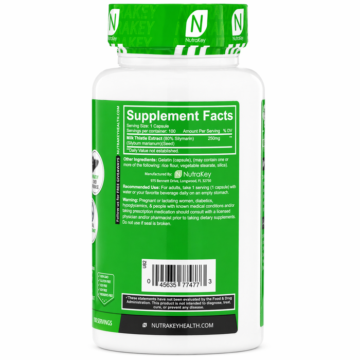 NutraKey Milk Thistle 100 Capsules