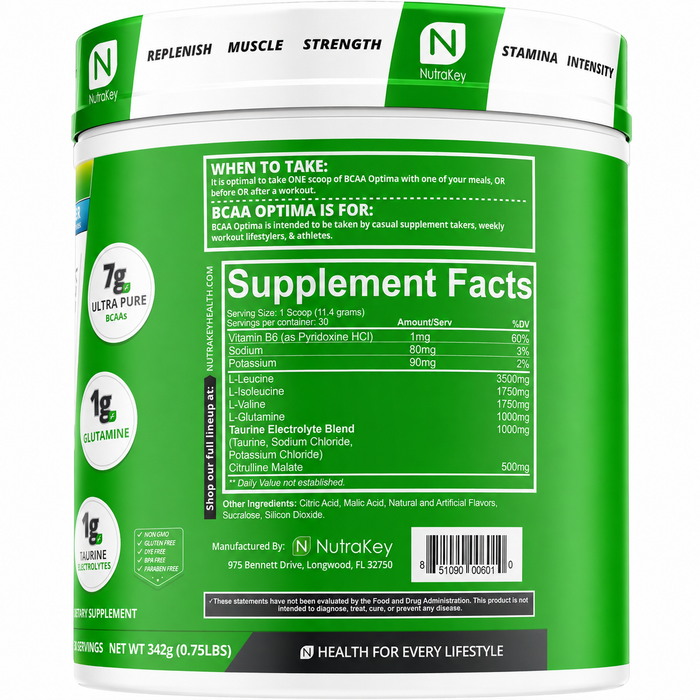 Nutrakey Optima BCAA Recovery Complex 30 Servings