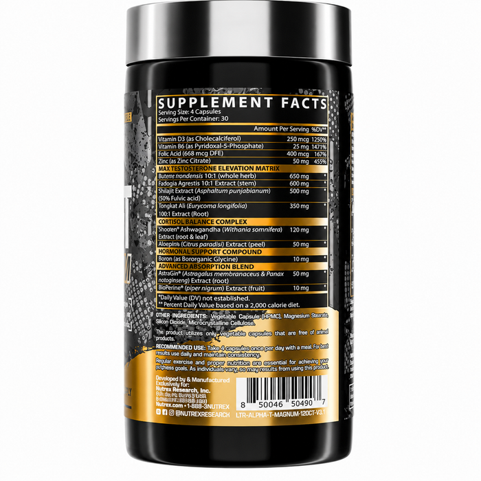 Nutrex Alpha-T Magnum Test Support 120 Capsules