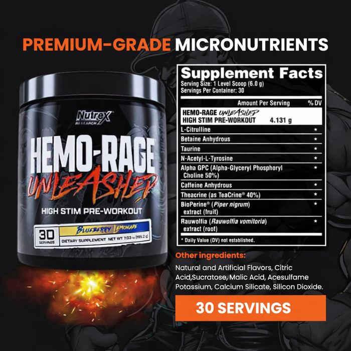 Nutrex Hemo-Rage Unleashed 30 Servings