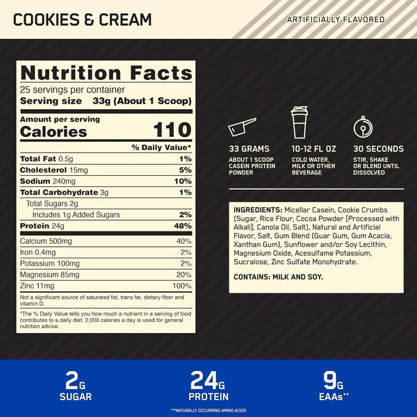Optimum Nutrition Gold Standard 100% Casein 2lbs
