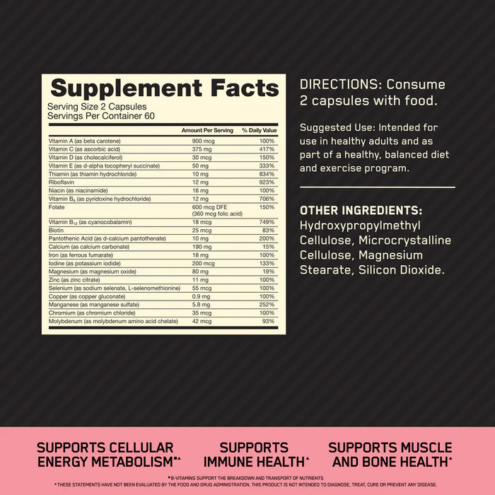Optimum Nutrition Opti-Women Multivitamins 120 Capsules