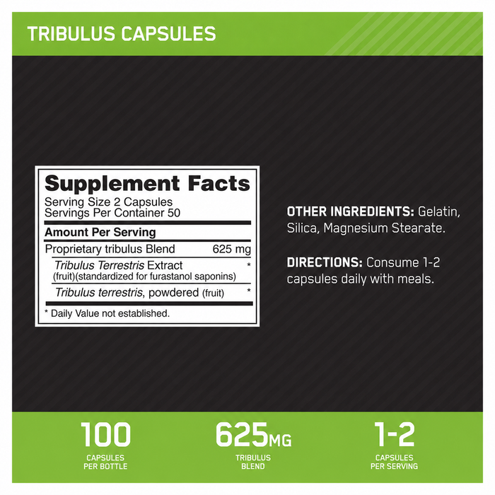 Optimum Nutrition 625mg Tribulus 100 Capsules