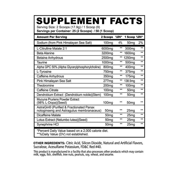 Panda Rampage Extreme Pre Workout 50/25 Servings
