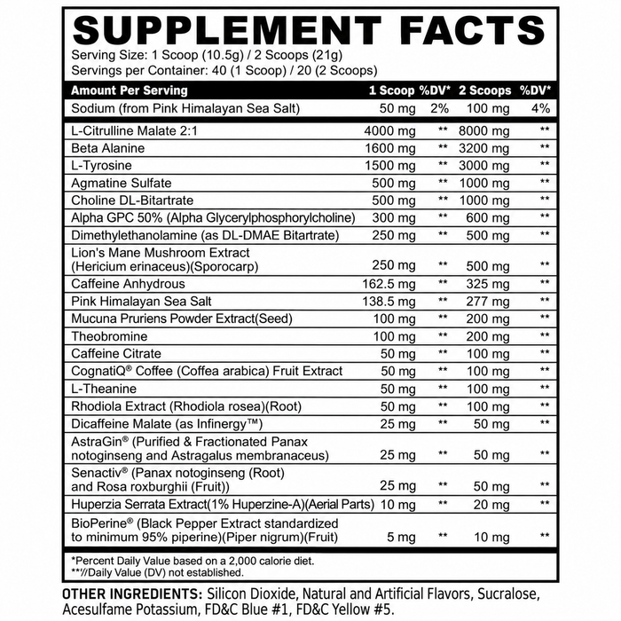 Panda Skull Pre Workout 40/20 Servings